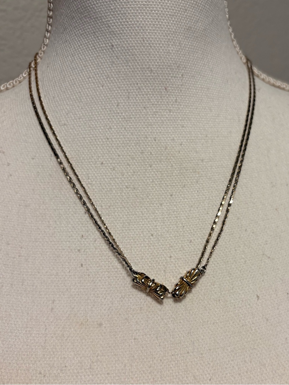 Two-Tone Floral Pendant Necklace - Women's Jewelry Slider Necklace 20-36inch